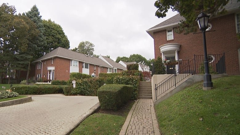 A cluster of town homes in Toronto is pictured.