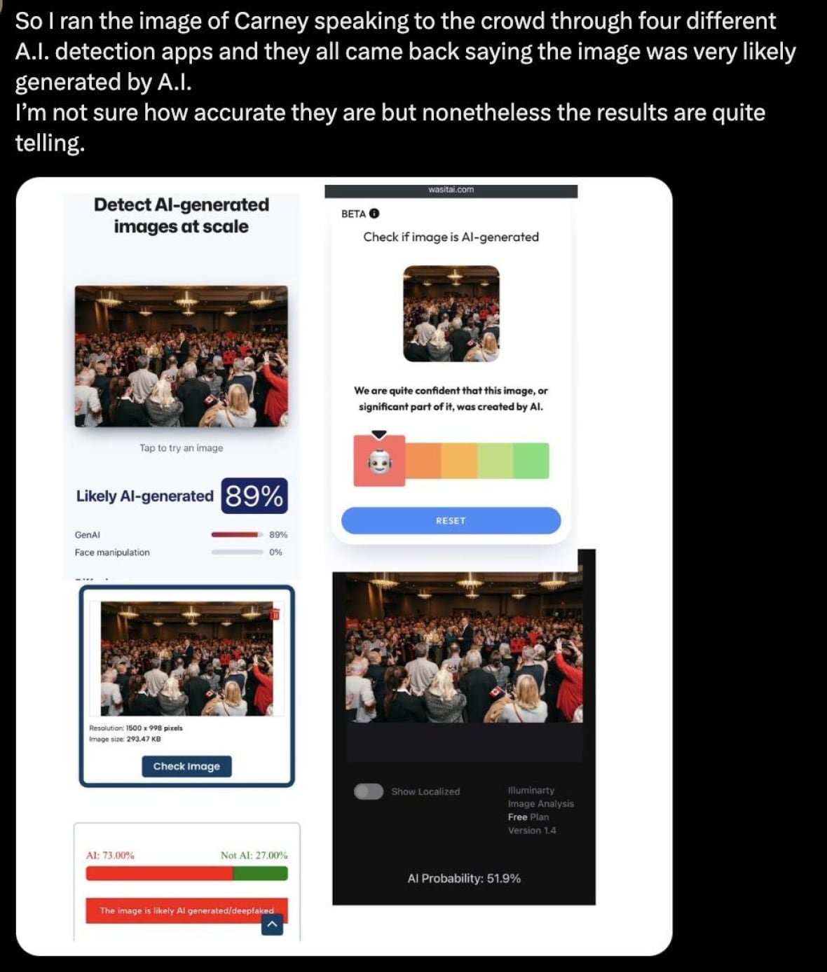 carneyeventaidetector A screenshot of the website X.