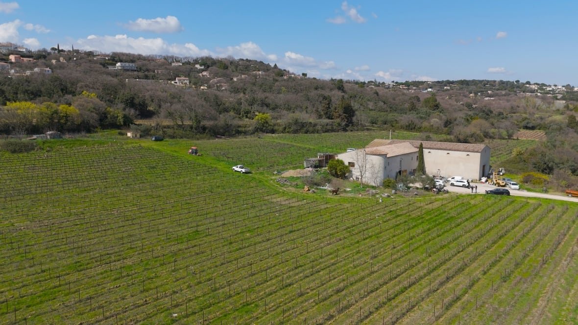 chateau Château Terre Forte, near Avignon, France. The family owned operation produces approximately 15,000 bottles a year on 25 hectares of vineyards.
