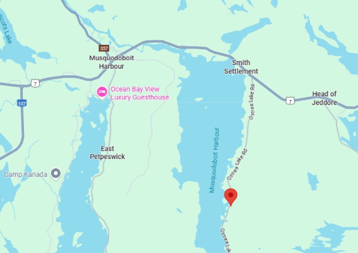A map shows Ostrea Lake Road.