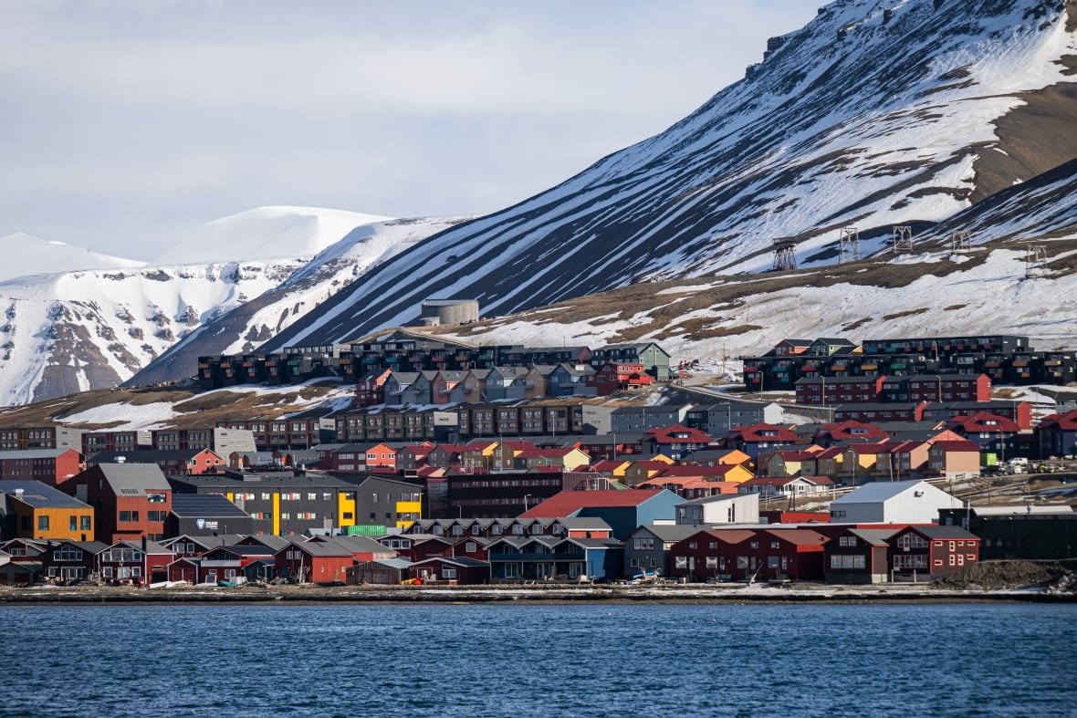 Rows of buildings on a snow-covered land